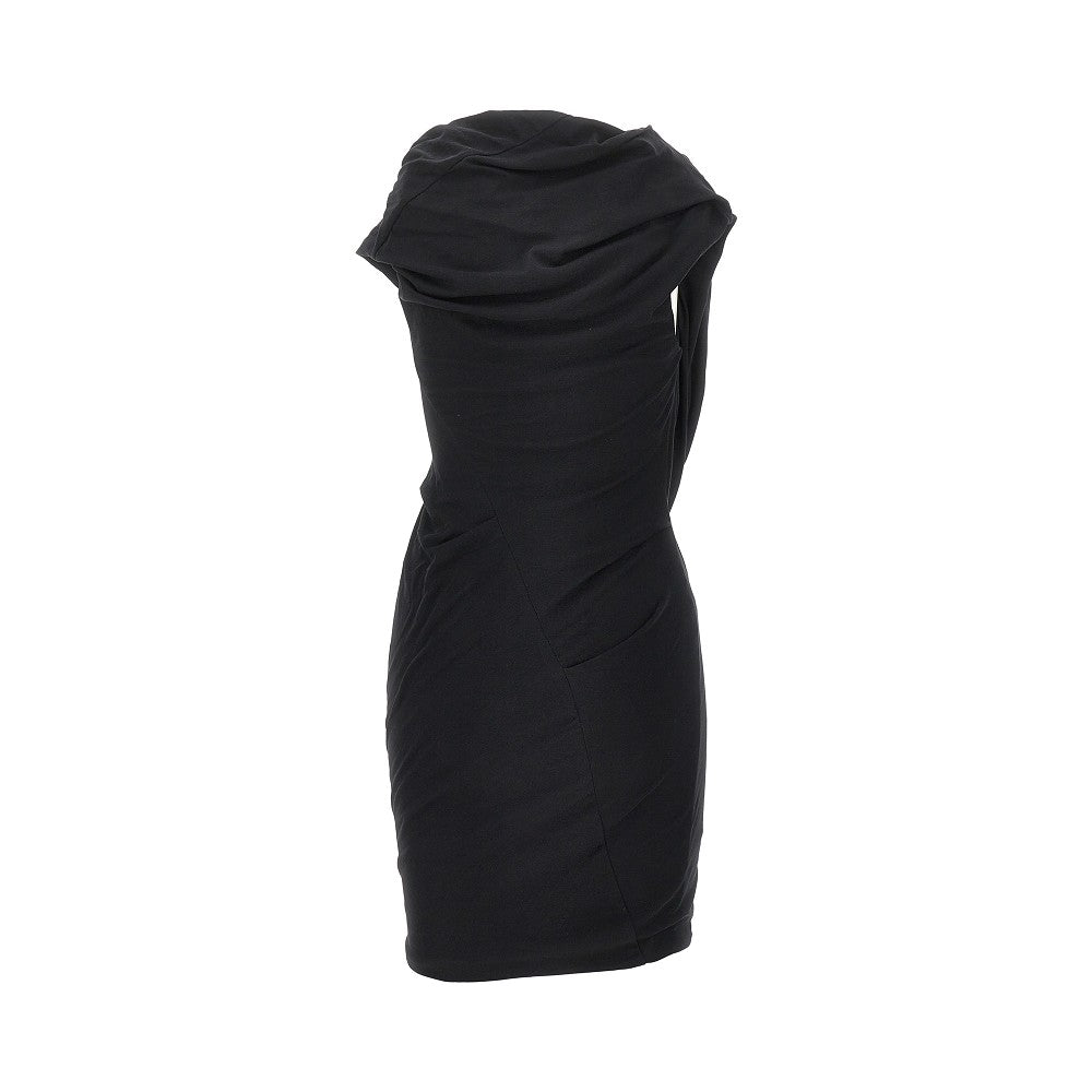 draped jersey mini dress