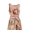 bouquet print cotton midi dress