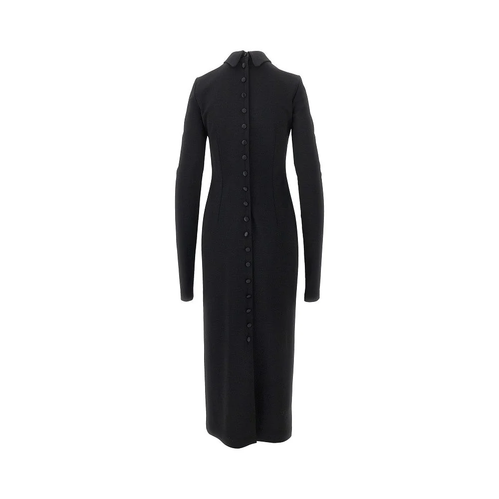 wool-blend jersey midi dress