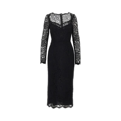 cordonetto lace midi dress
