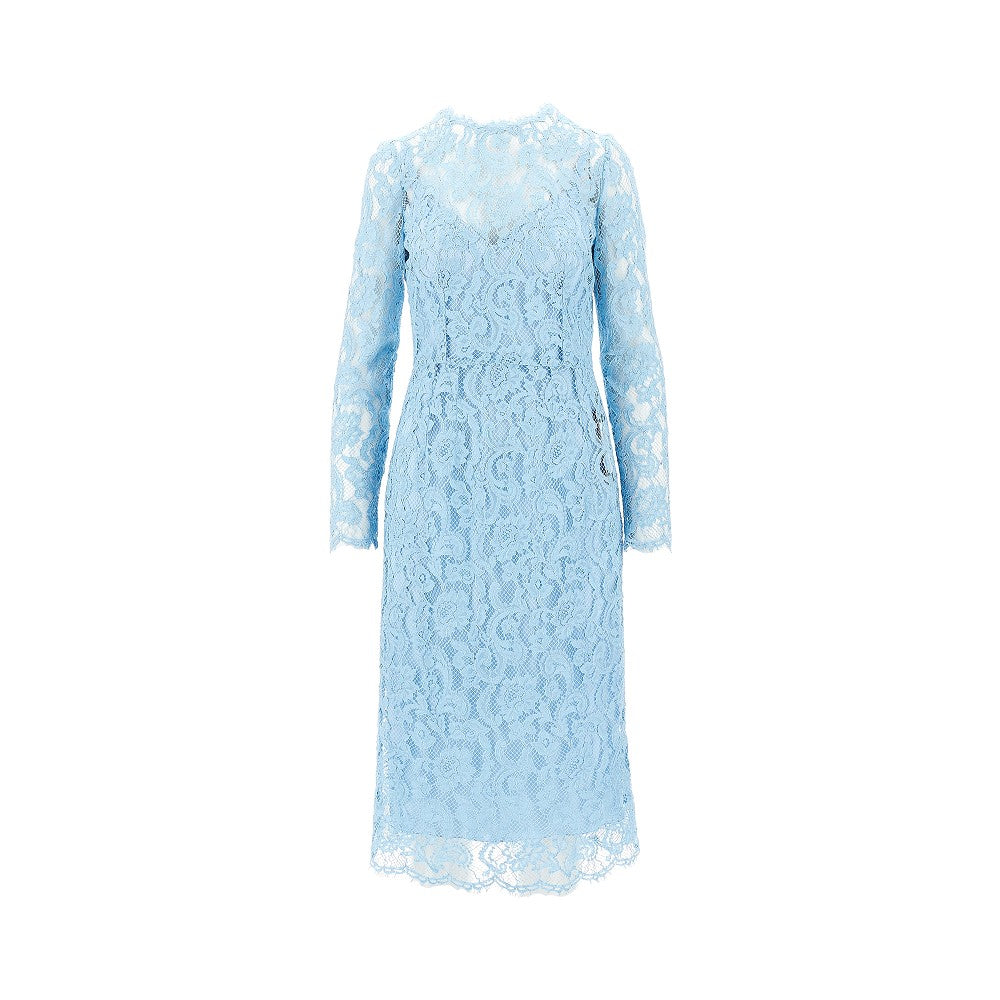 DOLCEamp;GABBANA 42 floral cordonetto lace midi dress