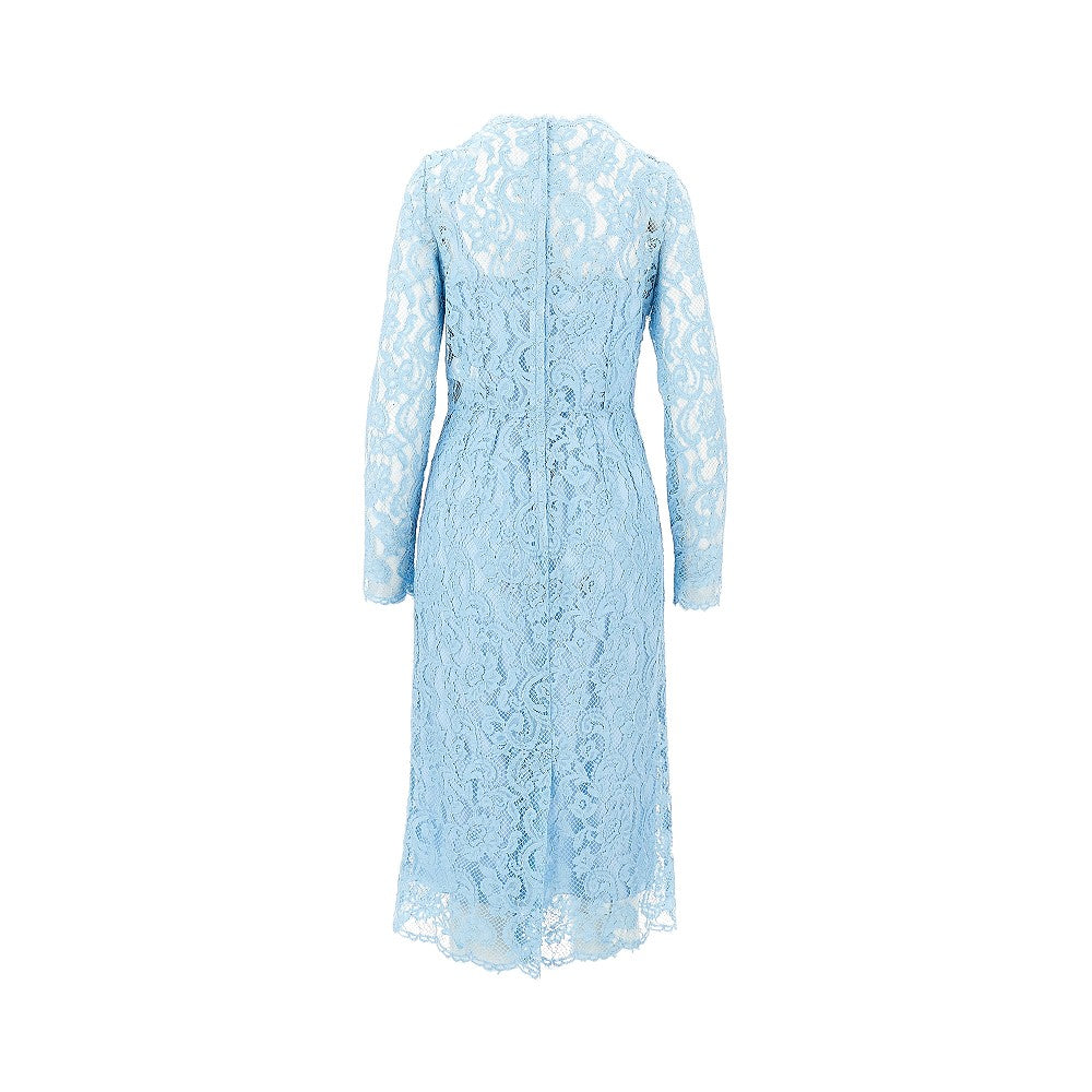 floral cordonetto lace midi dress