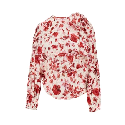 printed silk firma blouse