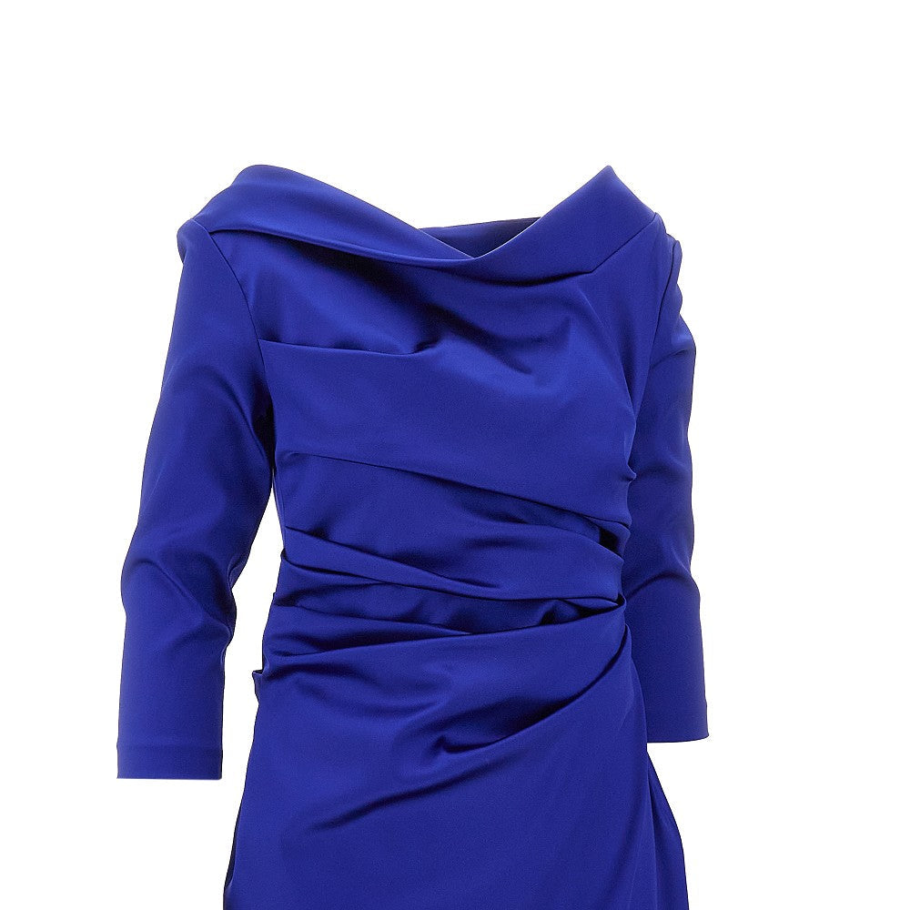 TALBOT RUNHOF 40 duchesse satin knee-length dress