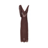 minerva stretch georgette long dress