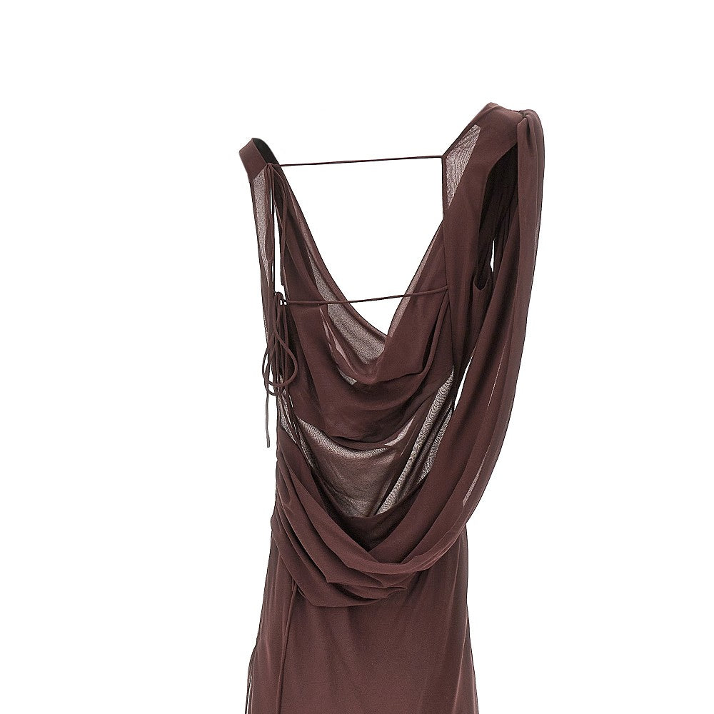THE ANDAMANE 42 minerva stretch georgette long dress