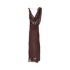 minerva stretch georgette long dress