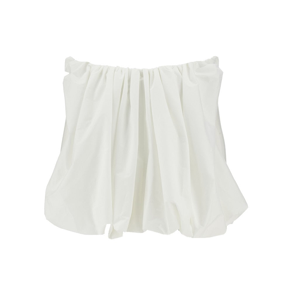JACQUEMUS 38 poplin draped wide top