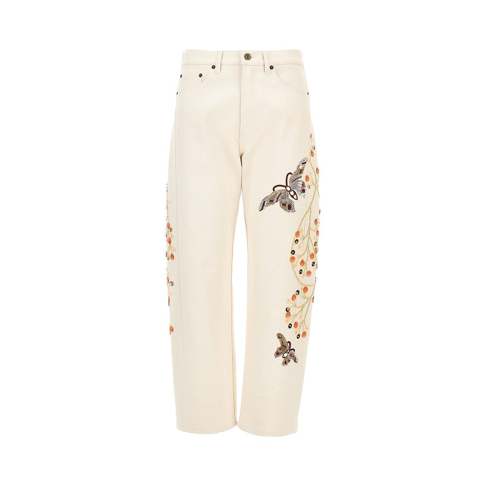 LA DOUBLE J 26 embroidered barrel jeans
