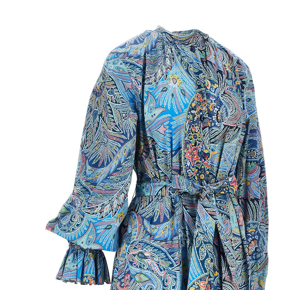 ETRO 40 printed stretch poplin maxi dress