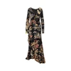 stretch viscose long dress with print