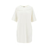 see-through logo mini t-dress