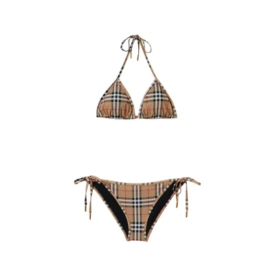 bikini with check motif