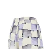 check print satin skorts