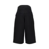 cropped denim pants with rhinestones
