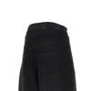cropped denim pants with rhinestones