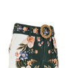 floral twill shorts with belt