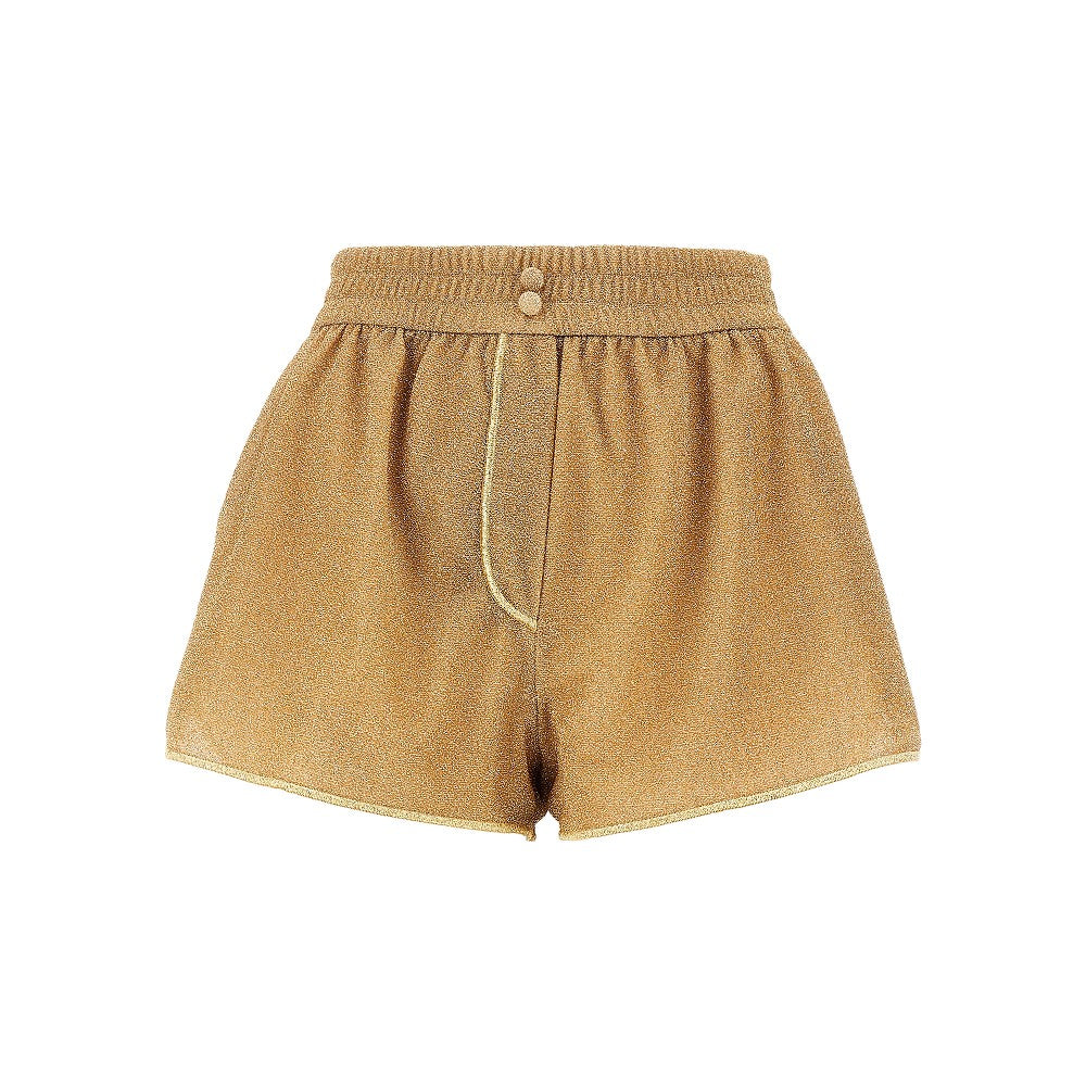 lumière lurex jersey shorts