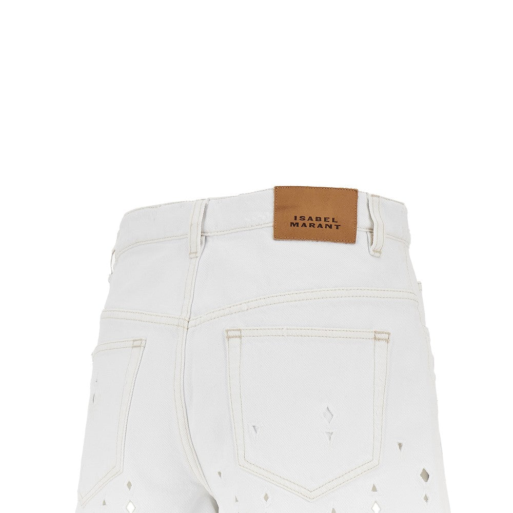 aecia embroidered denim shorts
