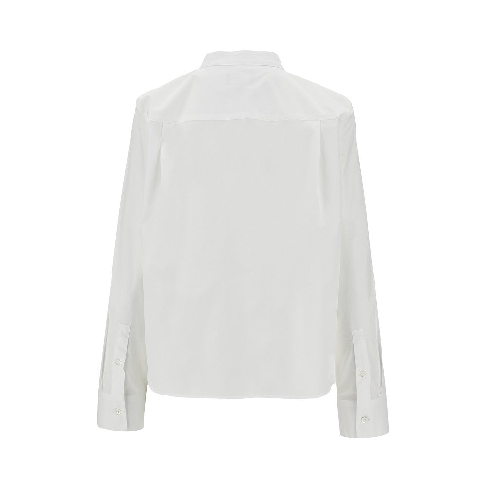 mandarin collar poplin shirt