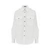 poplin shirt with medusa buttons