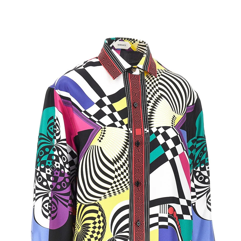 VERSACE 40 printed silk twill shirt