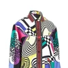 printed silk twill shirt