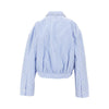 striped cropped shirt with studded collar