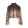 animalier twill cropped shirt