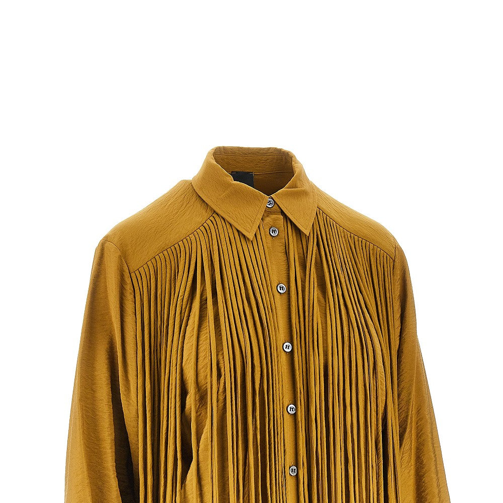 PINKO 38 fringed viscose-blend shirt