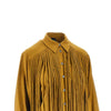 fringed viscose-blend shirt