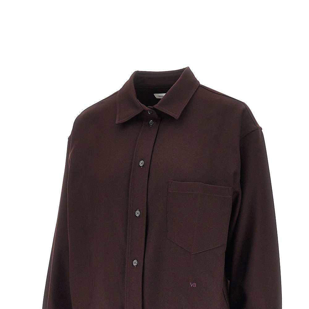 VICTORIA BECKHAM 8 wool flannel shirt