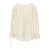 ruffled crêpe de chine blouse