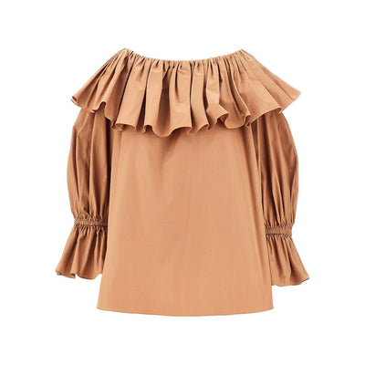 ruffled poplin blouse