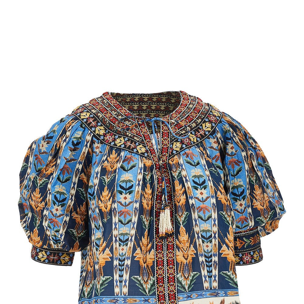 FARM RIO S tapestry print cotton blouse