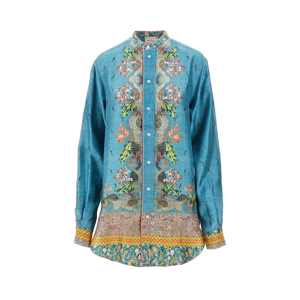 printed silk shirt