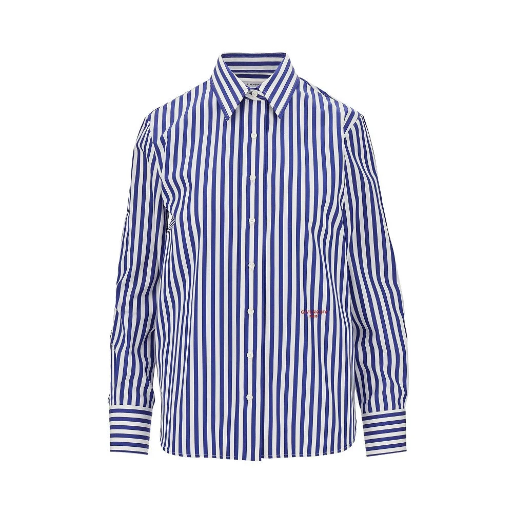 striped cotton poplin shirt