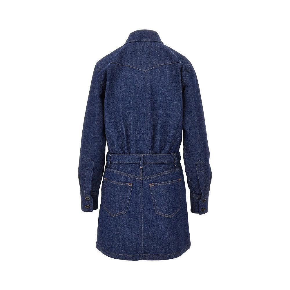 denim short dress
