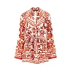 maiolica print silk vanity shirt