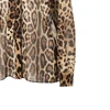 silk georgette shirt with leo print