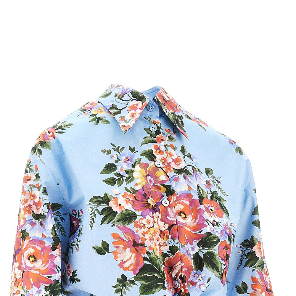 DOLCEamp;GABBANA 40 floral poplin knotted shirt