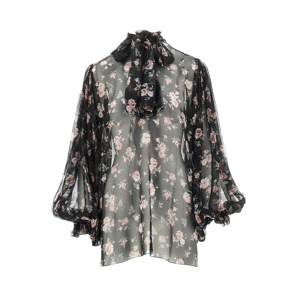 DOLCEamp;GABBANA 42 vintage roses print chiffon blouse