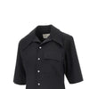 wool twill short-sleeved shirt