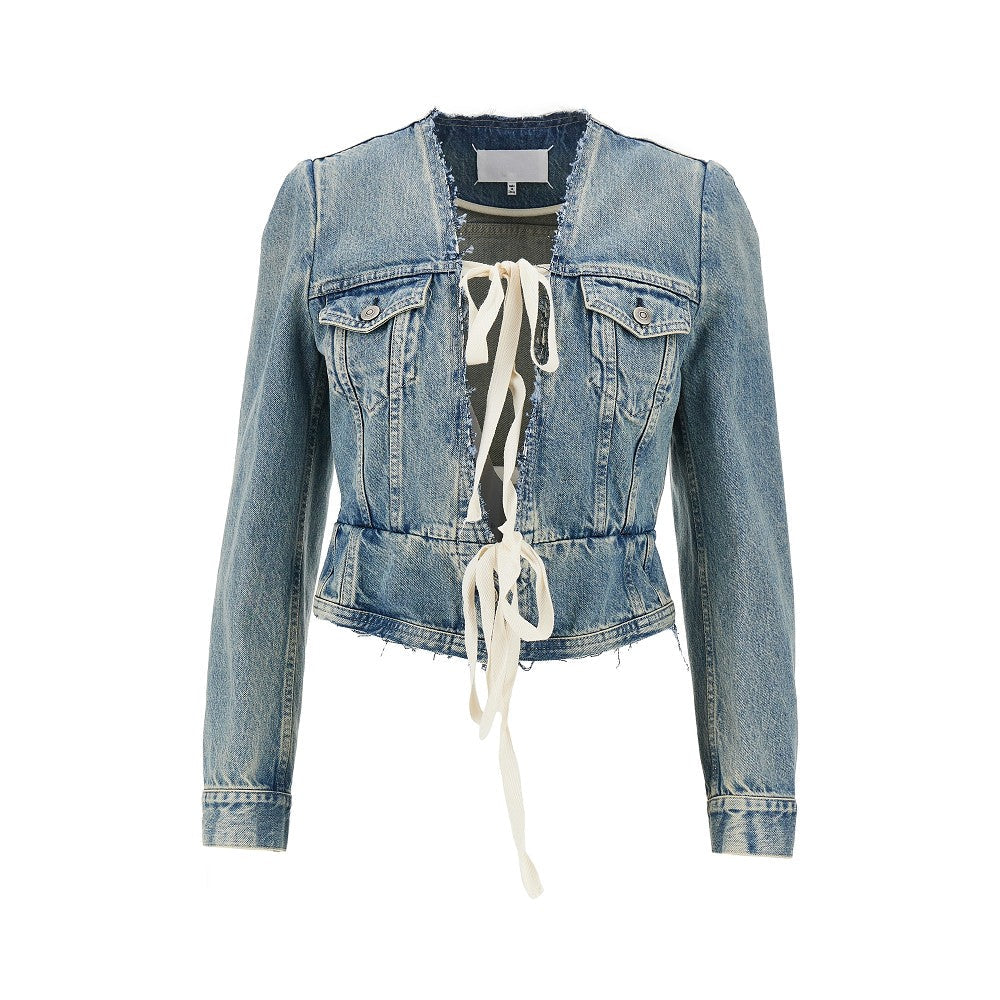 MAISON MARGIELA 40 v-neck denim jacket