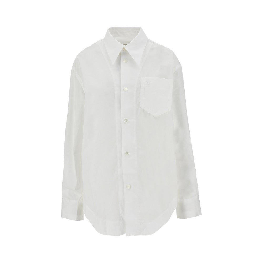 AMI XS ami de coeur oversized cotton shirt