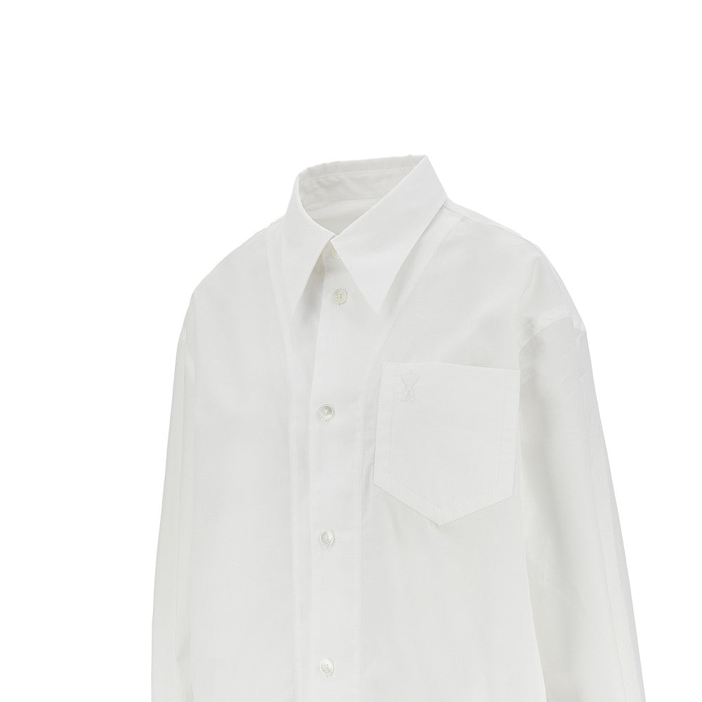 AMI XS ami de coeur oversized cotton shirt