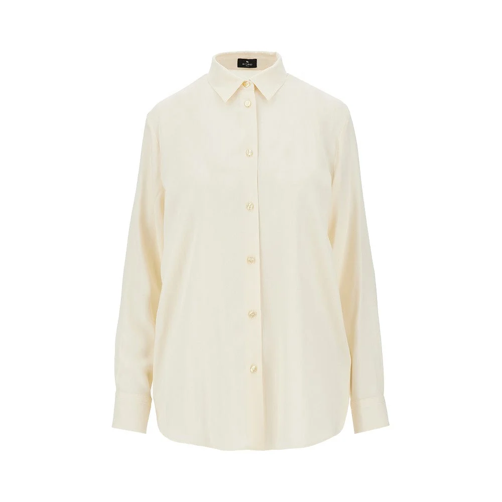 ETRO 42 jacquard silk-blend shirt