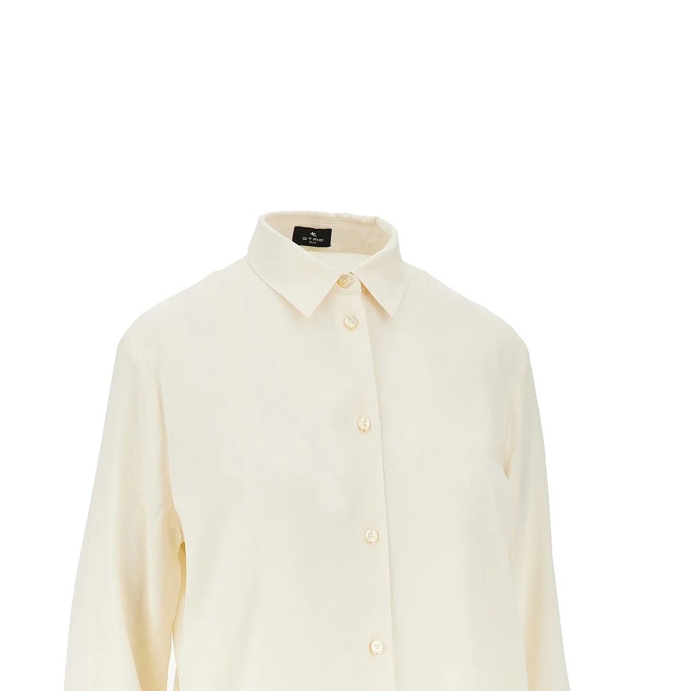 ETRO 42 jacquard silk-blend shirt