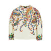 multicoloured paisley cotton blouse