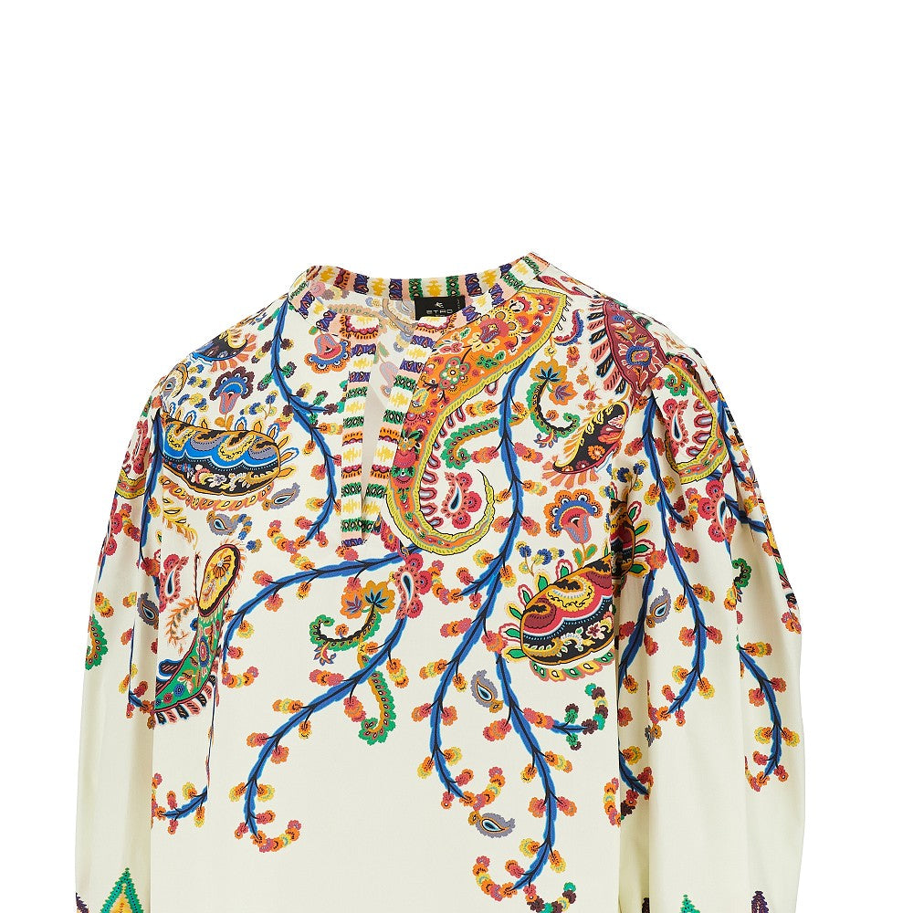 ETRO 40 multicoloured paisley cotton blouse